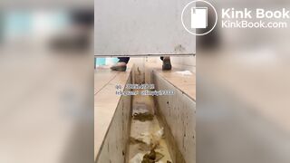 Beautiful girl poops in the toilet 20