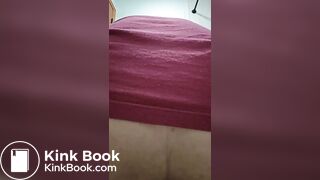 Ass spread taking a shit