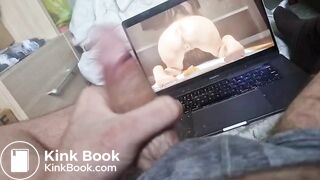 Me wanking and talking dirty to naughty scat porn