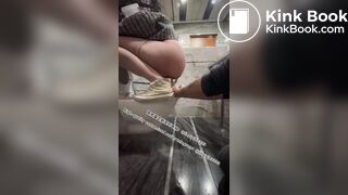 Beautiful girl poops in the toilet 24