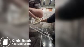 Beautiful girl poops in the toilet 24