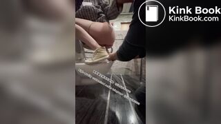 Beautiful girl poops in the toilet 24