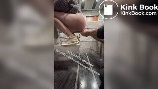 Beautiful girl poops in the toilet 24