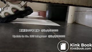 Beautiful girl poops in the toilet 26