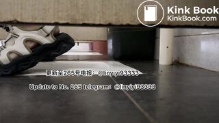 Beautiful girl poops in the toilet 26