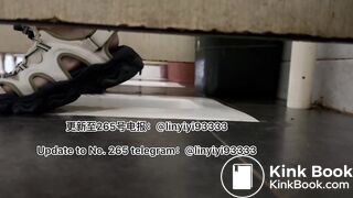 Beautiful girl poops in the toilet 26