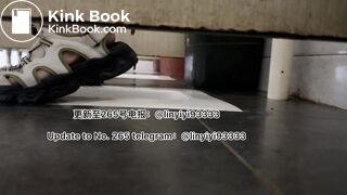 Beautiful girl poops in the toilet 26