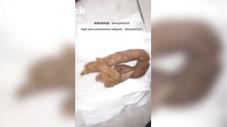 Beautiful girl poops in the toilet 28