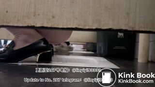 Beautiful girl poops in the toilet 29