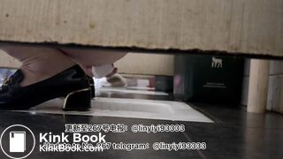 Beautiful girl poops in the toilet 29