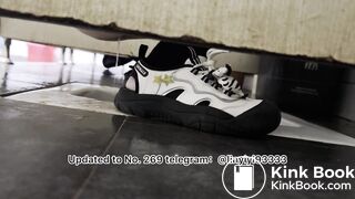 Beautiful girl poops in the toilet 32