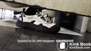 Beautiful girl poops in the toilet 32