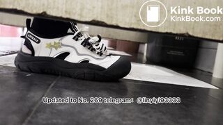 Beautiful girl poops in the toilet 32