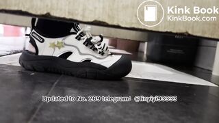 Beautiful girl poops in the toilet 32