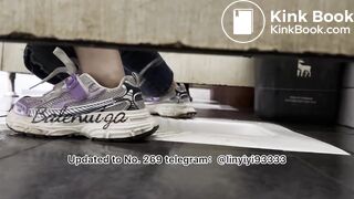 Beautiful girl poops in the toilet 32