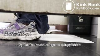 Beautiful girl poops in the toilet 32