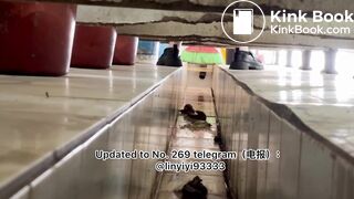 Beautiful girl poops in the toilet 34