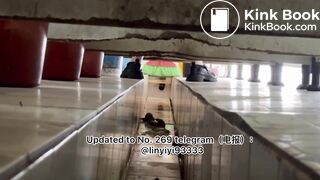 Beautiful girl poops in the toilet 34