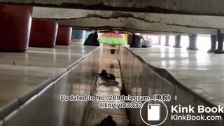 Beautiful girl poops in the toilet 34