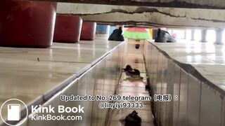 Beautiful girl poops in the toilet 34