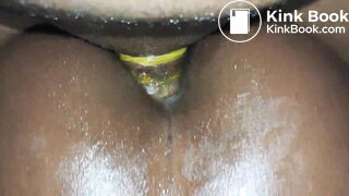 Nasty ebony ANAL slut gets the shit fucked out of her