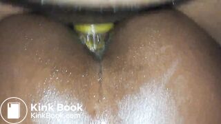 Nasty ebony ANAL slut gets the shit fucked out of her