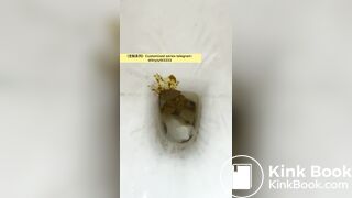 Beautiful girl poops in the toilet 35