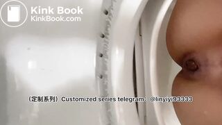 Beautiful girl poops in the toilet 36