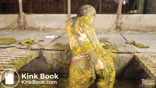 Brooke Maddison Clumsy In Cow Dung