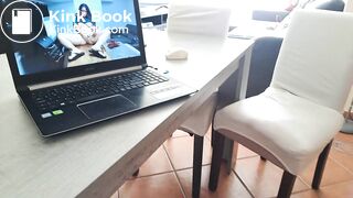 Busy stepsister helps her stepbrother his erection