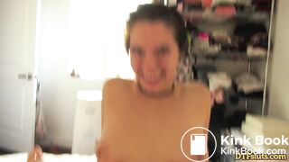 DTFsluts - Sexy Slut Abbie Maley gets MANHANDLED by James Deen