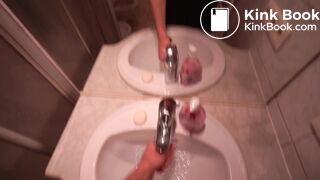 STEPSISTER PEES IN THE BATHROOM WHILE I AM IN IT AND ENDS UP FUCKING ME FOR A CREAMPIE
