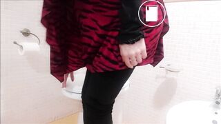 leaves the bathroom door open