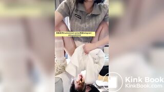 Beautiful girl poops in the toilet 48