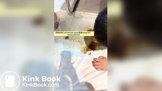 Beautiful girl poops in the toilet 48