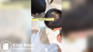 Beautiful girl poops in the toilet 48