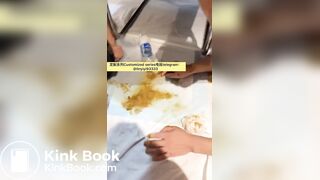 Beautiful girl poops in the toilet 48