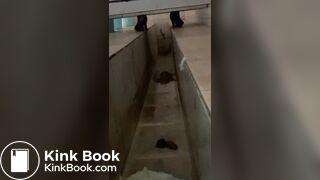 Beautiful girl poops in the toilet 50