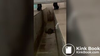 Beautiful girl poops in the toilet 50