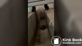 Beautiful girl poops in the toilet 50