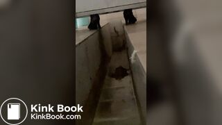 Beautiful girl poops in the toilet 50