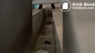 Beautiful girl poops in the toilet 50