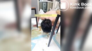 Beautiful girl poops in the toilet 51