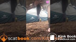 Shitting on camping ground