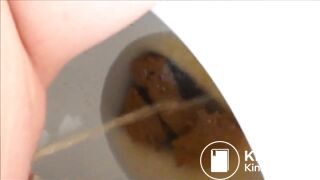 Girl pooping on toilet - video 328