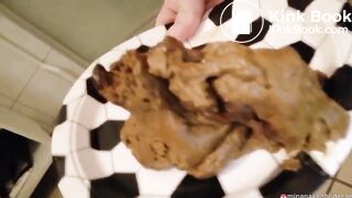 Shitting in a plate - video 2