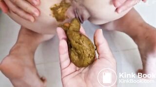 Fingering scat from asshole