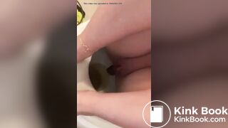 Cute girl selfie poop 2