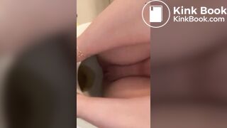 Cute girl selfie poop 2