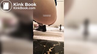 Girl pooping in public toilet3